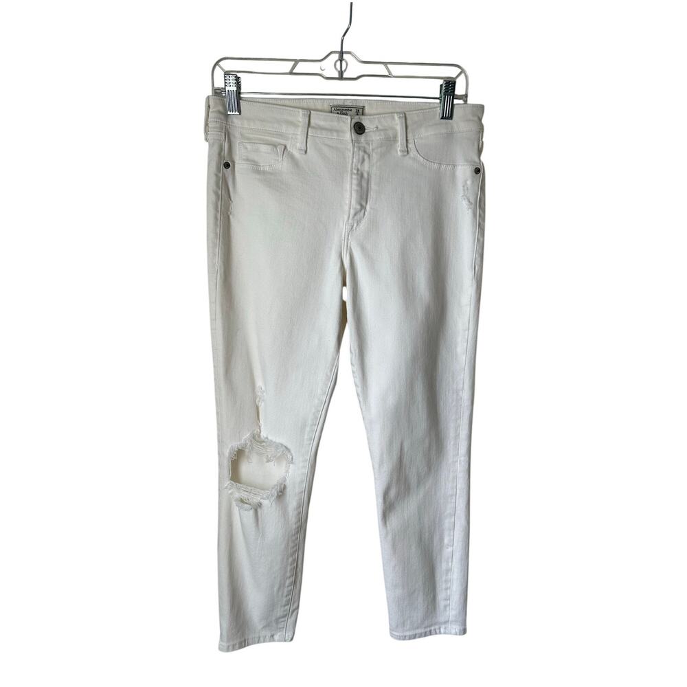 Abercrombie White Harper Low Rise Ankle Jeans - 28/6S